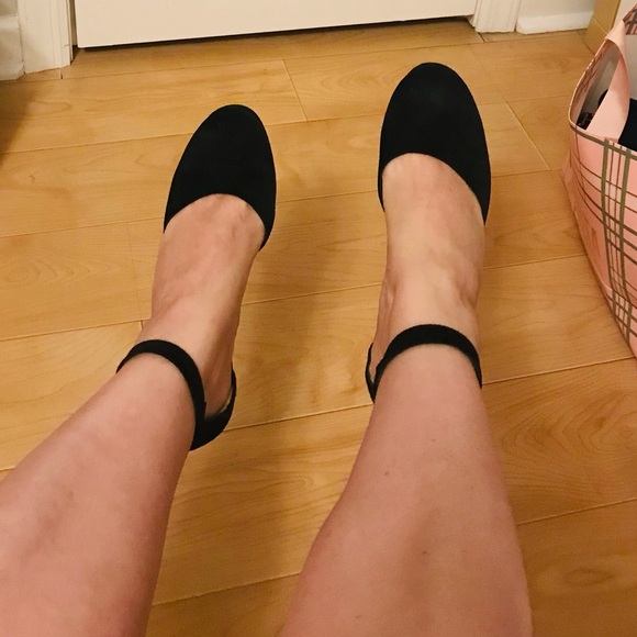 Black suede Kors Michael Kors platform wedge ankle strap shoes - Picture 11 of 15